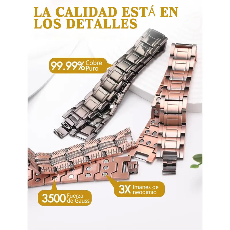 Pulsera magnética de cobre – Alivia el cansancio y mejora la circulación sanguínea