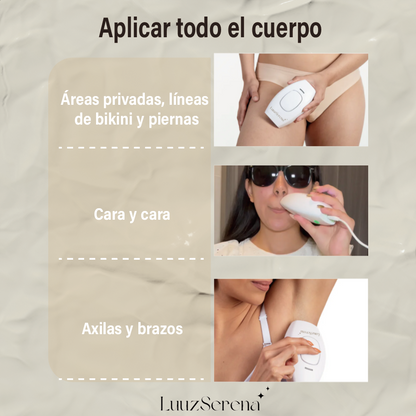 LuuzSerena Depiladora IPL Suave + Gel Conductor Regalo