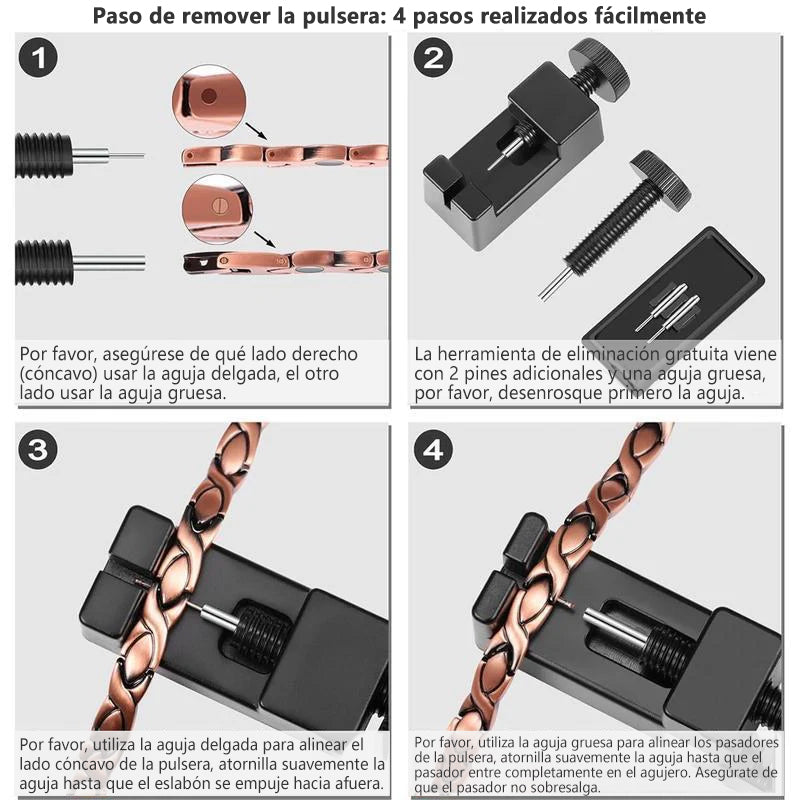 Pulsera magnética de cobre – Alivia el cansancio y mejora la circulación sanguínea